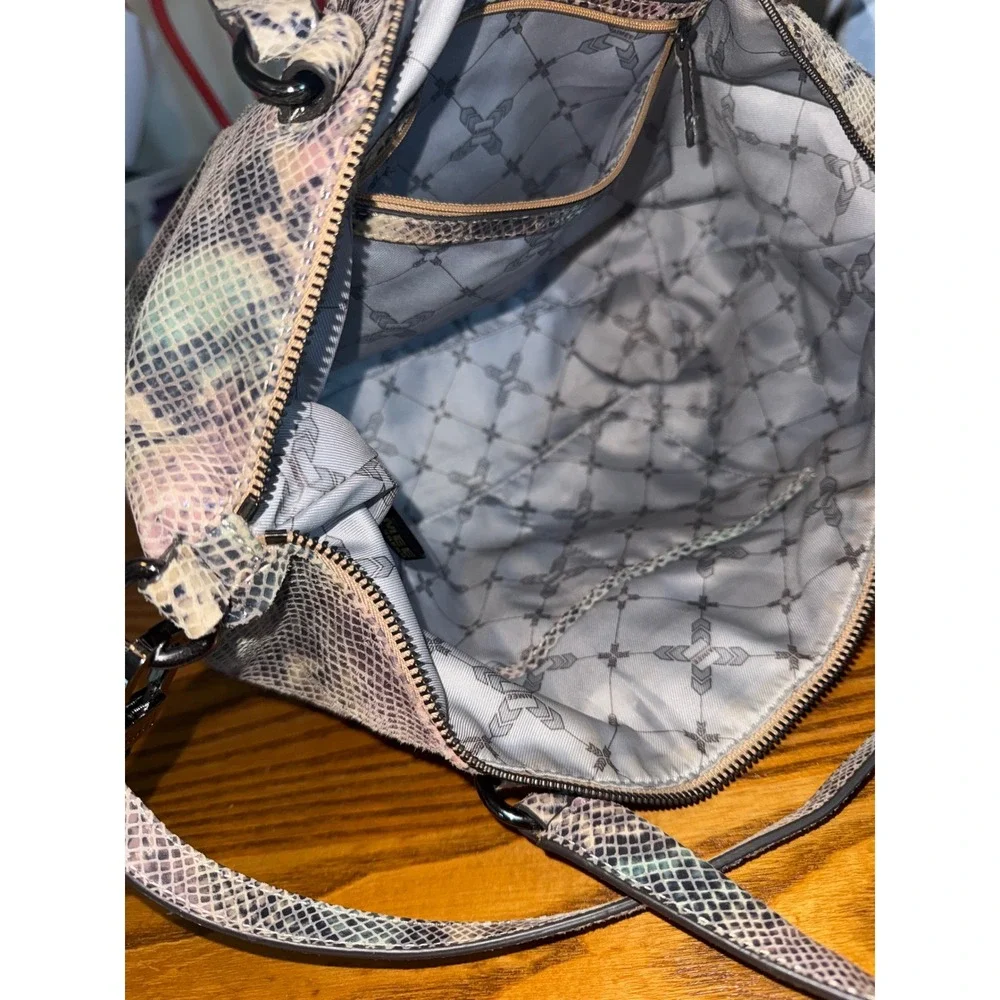 Aimee Kestenberg Tamitha Mini Satchel Snake Embossed Leather Crossbody Bag Multi